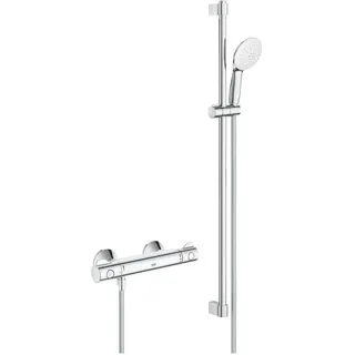 Grohe Grohtherm 800 Thermostat-Brausebatterie mit Brausegarnitur 900mm Chrom 34566002