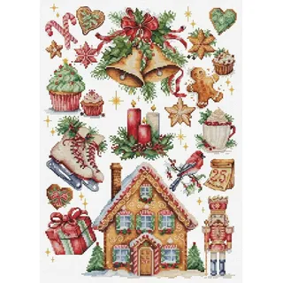 Luca-S Kreuzstich Stickpackung Weihnachtskomposition Zählmuster