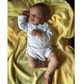 Lonian 50cm Neugeborenes Baby lebensechte echte Soft-Touch-Qualitäts-Sammler-Kunst-Reborn-Puppe mit Hand-Zeichnung-Haar-Puppe
