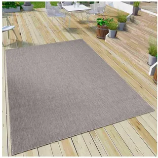 Vimoda Outdoorteppich Robuster In- und Outdoor Flachgewebe Teppich, Rechteckig beige|braun