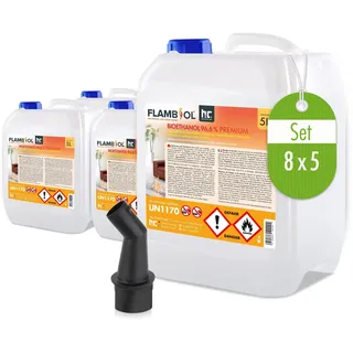 Flambiol Bioethanol 96,6% Premium 5 l 4 St.