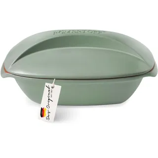 ROMERTOPF Römertopf Bräter CULINARIO für 4 Personen - 3 Liter Schmortopf mit Deckel aus Keramik – Zum Schmoren, Braten und Dampfgaren - Backofengeeignet