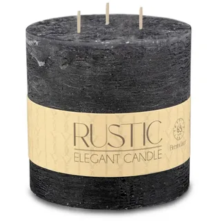 Spetebo Rustic-Kerze 12 x 12 cm nachtschwarz