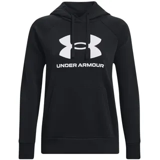 Under Armour Rival Fleece Big Logo Hoodie Damen 001 black/white S