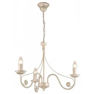 Kette-Kronleuchter DONATO 3xE14/40W/230V - Furnier/Cremefarbe/Gold