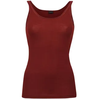 Dilling Damen Merino Trägerhemd Rot (Christmas Heart) – Nachhaltiges Unterhemd aus 100% Bio-Merinowolle, Mulesingfrei - Rubinrot 42 - 42
