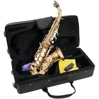 Dimavery SP-20 Bb Sopransaxophon, gold | Sopran-Saxophon, gebogen
