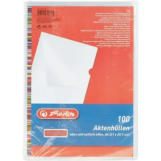 Herlitz Sichthülle DIN A4 PP Transparent 100 St.