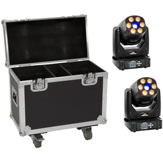 Eurolite Set 2x LED TMH-H90 + Case mit Rollen
