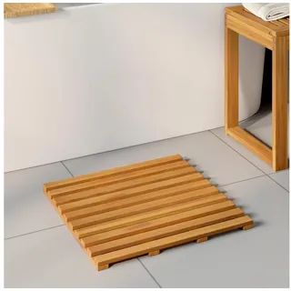 vidaXL Badematte Uni Braun 100 x 53 cm