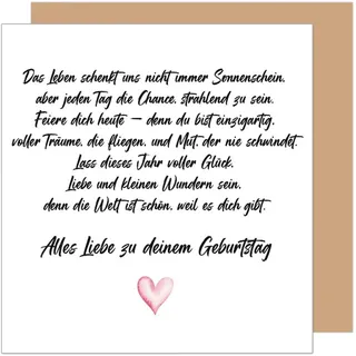 Edition Seidel Premium quadratische Geburtstagskarte mit Umschlag. Glückwunschkarte Geburtstag Karte mit Spruch für Mann Frau Freund Freundin (GQ480 SW025)