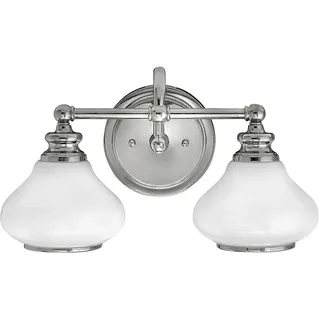 Chrom Badezimmerlampe Glamour Klassisch Wandleuchte Leuchter 2 x 320lm IP44