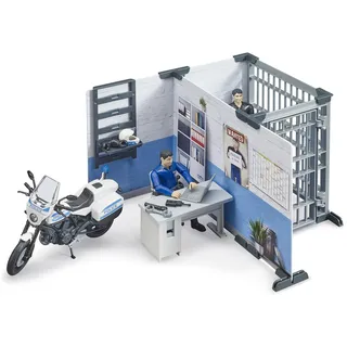 Bruder 62732 bworld Polizeistation mit Polizeimotorrad und 2 Figuren