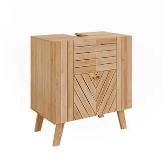 Vicco Waschbeckenunterschrank Lucie 60 x 65 cm mit 2 Türen Braun