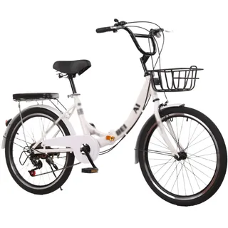 20" 22" 24" 26" Faltrad - Fahrrad Mit 21 Gängen, Rahmen Aus Kohlenstoffstahl, Klapprad Für Den Stadtverkehr, Klapprad Mit Kissen A,20 inch