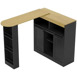 Homcom Ausziehbarer Bartisch Spanplatte, MDF