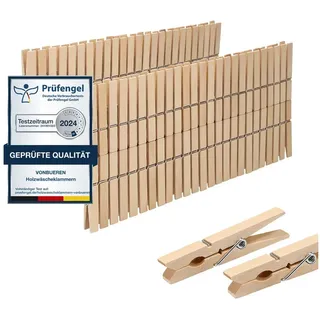 VonBueren Wäscheklammern Holz groß 100er Pack