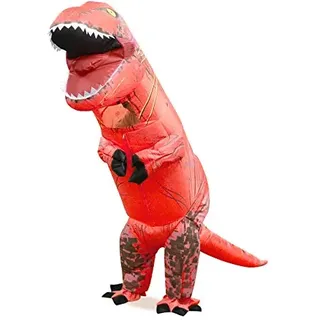 Geerypsy Dinosaurier Aufblasbares Kostüm für Kind (110cm-140cm) Lustiges T-Rex-Kostüm für Karneval Halloween Partys Weihnachten Festival
