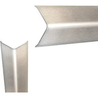 Edelstahl Kantenschutz Länge: 150 cm 90 Grad Schenkel:50 x 25 mm 3-fach gekantet Edelstahl Winkel K240