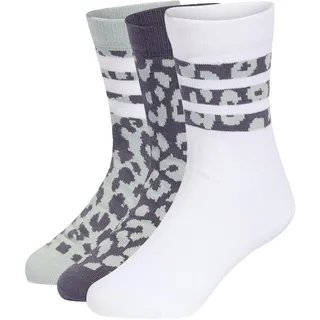 adidas - Kids YG Leo 3-Pack - Multifunktionssocken Gr 28-30 weiß/grau