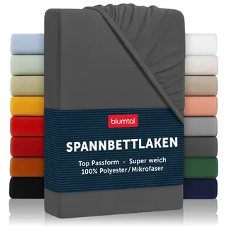 Blumtal Spannbettlaken Mikrofaser 200 x 200 cm grau