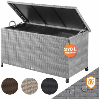CASARIA Gartenbox 270 l 117 x 53 x 61 cm Grau