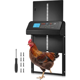 Vevor Automatische Hühnerklappe 350 x 250 x 73 mm Schwarz