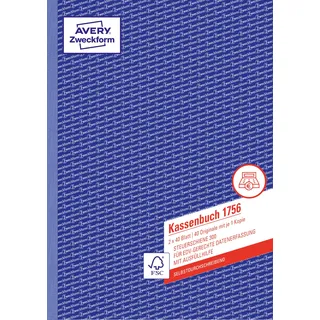 Avery Zweckform 1756 Kassenbuch (A4, 2x40Blatt