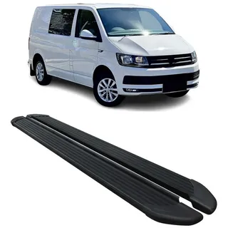 Omac Trittbretter Seitenschweller kompatibel mit VW T6 T6.1 alle 2015-2022 L1 Kurzer Schwarz