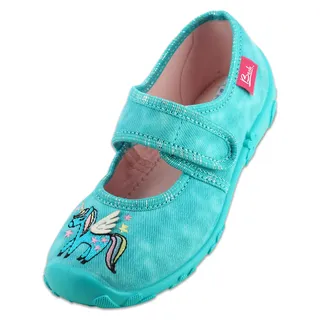 Beck Mädchen, Pegasus Hausschuhe, Türkis, 32 EU