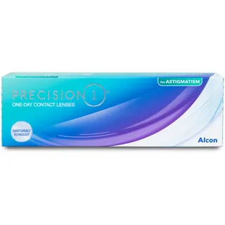 Precision 1 for Astigmatism (30er Packung) Tageslinsen (-3 dpt, Zyl. -0.75, Achse 90 & BC 8.5) mit UV-Schutz für Allergiker & trockenere Augen