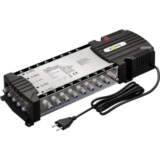 goobay Sat-Multischalter 5 Eingänge/16 Ausgänge - Verteiler für max. 16 Teilnehmer von einem Satelliten
