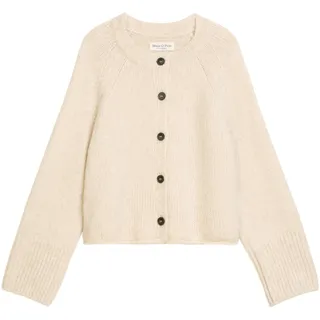 Marc O'Polo Loose Fit Cardigan, aus Schurwoll-Mix, Offwhite, L