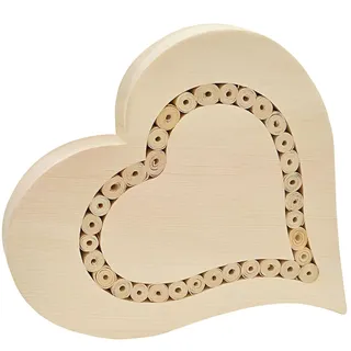 Erst-Holz Moderne Holzherzen Zirbe massiv unbehandelt Dekoherz Herz aus Holz Tischdeko V-40.10-044