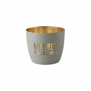 Giftcompany Windlicht Madras Meeresrauschen Eisen Grau