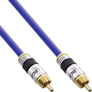 InLine Video- /Audiokabel digital PREMIUM vergoldete Stecker 1x Cinch-Stecker/Stecker 5,0m (89805P)