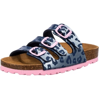 LICO Unisex Bioline Kids Pantoletten, Blau Rosa, 30 EU