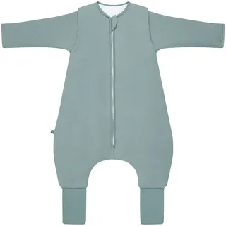 EMMA & NOAH Winter-Sleepoverall Essential mit abnehmbaren Ärmeln, und Umschlag-Füßchen 3.5 TOG, gruen, 110