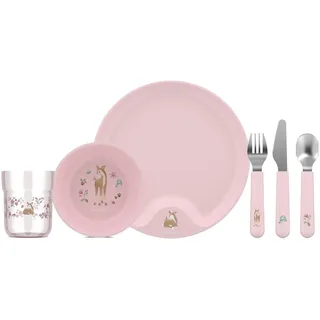 Mepal Mio Kinder Geschirr-Set, 6-teilig, Fairy Garden