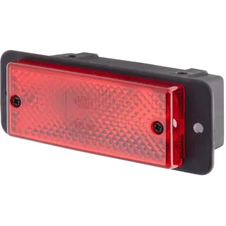 Hella 2NE 006 609-197 Nebelschlussleuchte - Halogen - 12V - Anbau - Lichtscheibenfarbe: rot - Stecker: Flachstecker - rechts/links