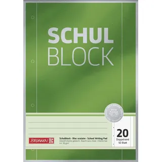 Brunnen Schulblock A4 unlin. 50Bl Premium