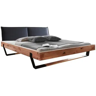 G + K G+K Massivholzbett BE-0520 180 x 200 cm Holz Braun Wildeiche