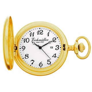 Eichmüller | Taschenuhr goldfarben Quarz Analog matt Sackuhr | 35165