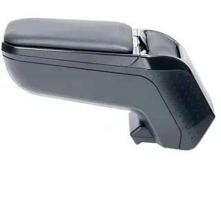 r. RATI ARMSTER 2 Armlehne kompatibel für Renault TWINGO 2014- / SMART FORTWO & FORFOUR 2014-19 / SMART EQ 2017-24 [schwarz,vegan Leder,12V Kabel] nachrüstbare Mittelarmlehne mit Staufach
