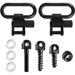 2,54cm Schnellverschluss Riemenbügel mit Schraubbolzen für Gewehrriemen Luftgewehr Flinten Jagd Zubehör