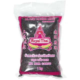 Royal Thai 1 Kg Schwarzer Reis Royal Thai Black Cargo Rice Gao Luc Den AAA