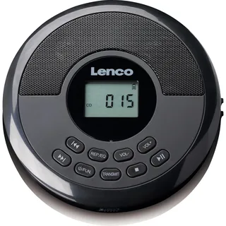 Lenco CD-340BK Tragbarer CD-Player CD, CD-R, CD-RW, MP3, CD, CD-R, CD-RW, MP3 Schwarz