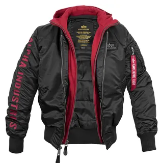 Alpha Industries MA-1 D-Tec SE Jacke Black/Red L 