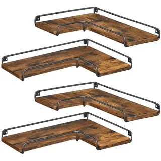 VASAGLE Eckregal 2er Set 0 x 0 x 0 cm Rustikales Braun/Mattschwarz