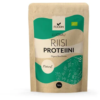 FOODIN Rice Protein Pulver 650g, aus gekeimtem Reis, Glutenfreies und Veganes Proteinpulver ohne künstlichen Süßstoff, Natural